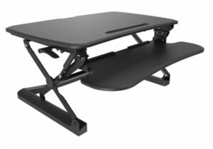 Arise Deskalator Black Sit and Stand deskop unit