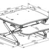 Line Drawing Medium Size white or black Arise Deskalator