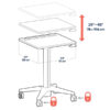 Ergotron Mobile Desk Learn Fit with lockable front casters
