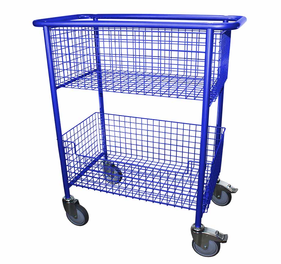 Wire Basket Trolleys With 125mm Heavy Duty Castors WA Ergo Supplies