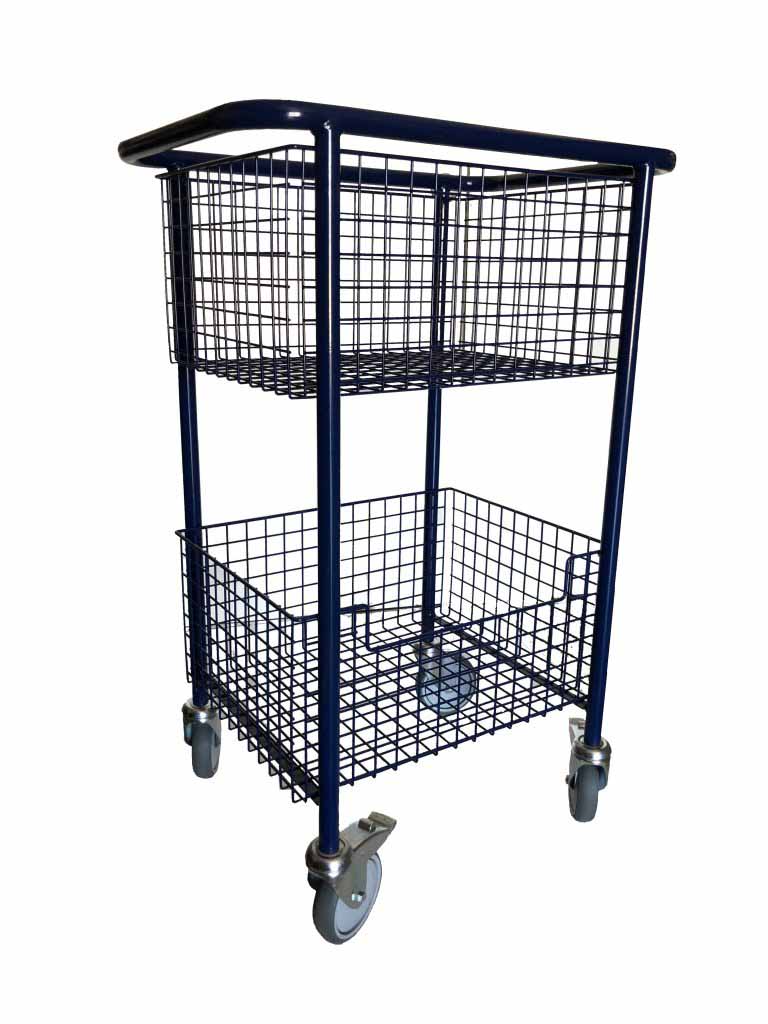 Wire Basket Trolleys With 125mm Heavy Duty Castors WA Ergo Supplies