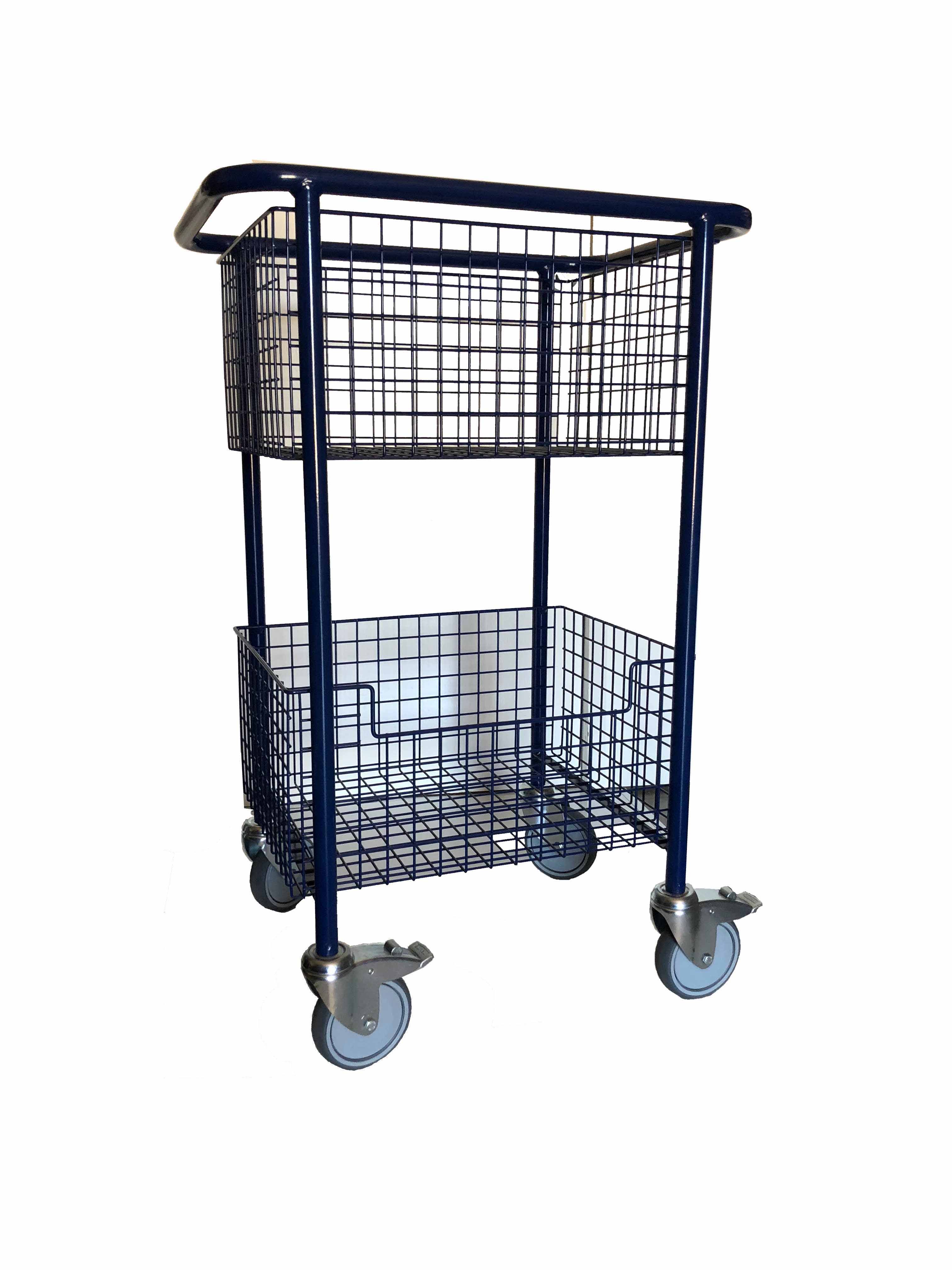 Wire Basket Trolleys With 125mm Heavy Duty Castors Wa Ergo Supplies