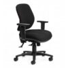 Stylish and ergonomic black office chair Riteline with Arms and 3 levers