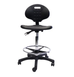 Washable Tradie LAB Stool Drafting chair with chrome footring
