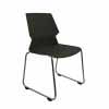 Black stackable lotus cafe chair durable and comfortable