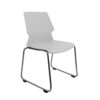 White stackable Cafe and Office chair Lotus