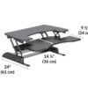 Pro Plus 30 Varidesk Sit-and-stand Desk with heavy weighted base