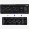 Space saving compact and water-resistant keyboard with numeric pad