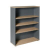 Natural Oak and dark grey Bookshelf Rapid Worker 3 shelves
