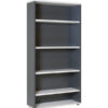 Solid and stylish dark grey and white bookshelf 1,8m high