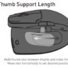 Unimouse wireless vertical mouse thumb support
