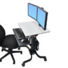 Portable Sit-Stand-Computer Desk Ergotron WorkFit-C