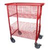 wire basket trolley red