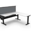 Premium, commercial height adjustable Corner Desk Rapidline