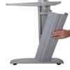 Strong and Sturdy Rapid Span Straight desk leg in grey