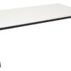 Large Meeting Table with black steel legs and white E0 melamine top