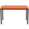 Rectangle strong office steel frame Table with Cherry top