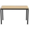 Rectangle Steel Frame Table with Oak wood look melamine top