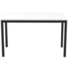 Black Steel Frame Table with White Top in 4 sizes