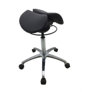Arteil Split seat ergonomic Stool Eclipse with castors for healthcare use