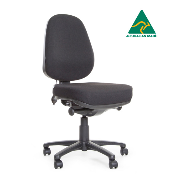 Gel seat black ergonomic chair with lumbar pump