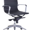Stylish Executive Office Chair Black Leather Look