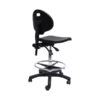 high stool with back for warehouse or laboratory work