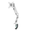 White Executive Gas Spring Single Monitor Arm by Elevate