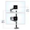 Ergotronic long pole stackable and side by side monitor arm