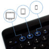 Connect 3 devices via Bluetooth portable Keyboard