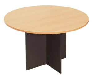 Beech wood look Melamine with 25mm thick Top Round Table