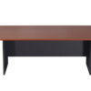 Boardroom table stylish cherry melamine top and dark grey base