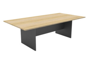 Rapid Worker Boardroom Table 2400mm long Oak Top Ironstone base