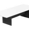 Extra Large 2-piece top boardroom table white and ironstone Rapidline