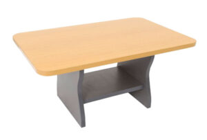 Rapid Worker Coffee Table with Beech top and ironstone base