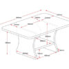 Strong melamine coffee table 420mm high with rounded edges
