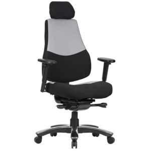 Black and grey commercial fabric Multi Shift Chair Ranger with arms