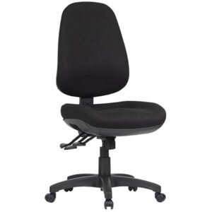 Black high back ergonomic and affordable task office chair TR600