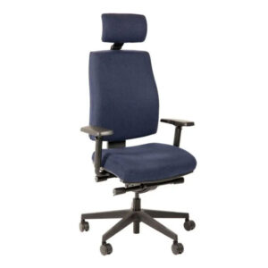 comfortable office chair Kinetic 360 with multidirectional arms and headrest
