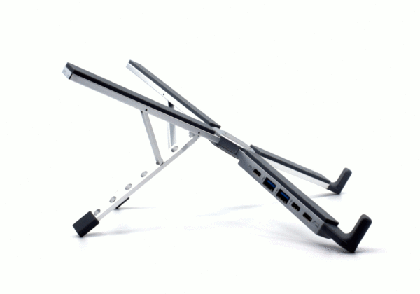 Ergoapt Axis Laptop Rise with 6 height adjustments, USB hub and cable