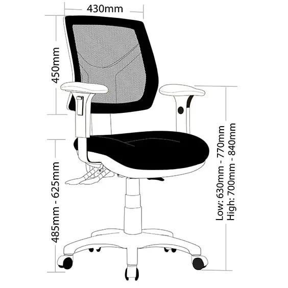Rio Medium Mesh Back Task Chair - Image 3